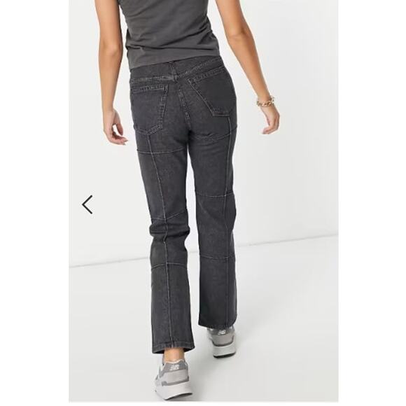 And & Other Stories Crawford Black Jeans Square Pannel Straight Leg Size 2 - Picture 3 of 11